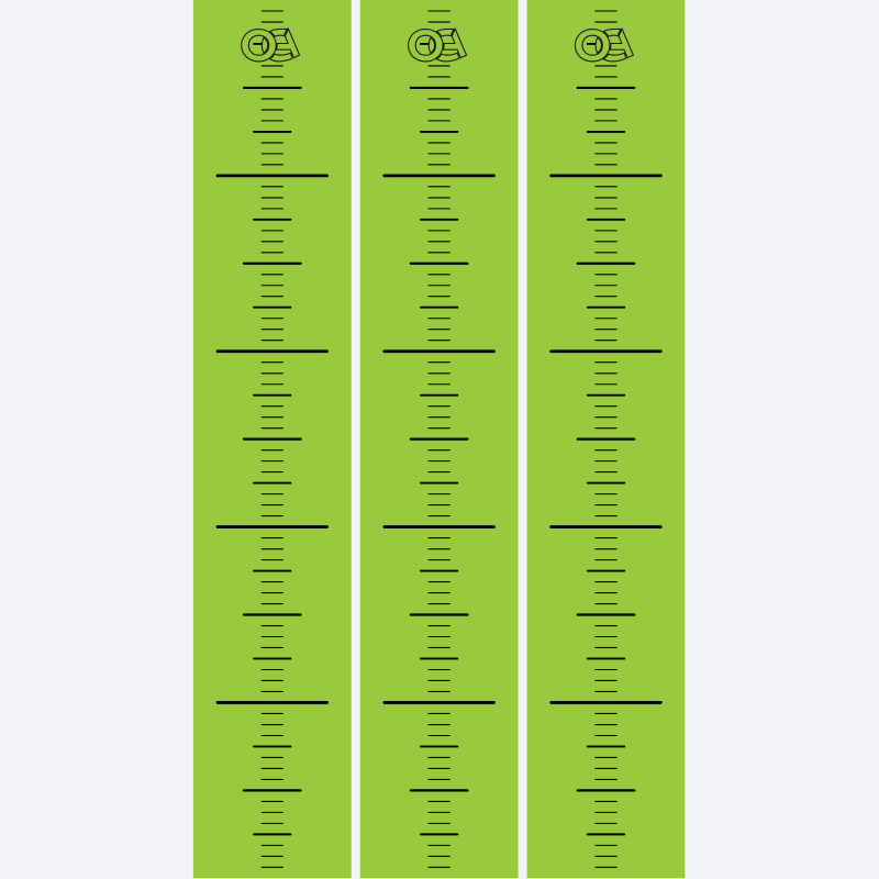 Fluorescent Ruler Arrow Wraps