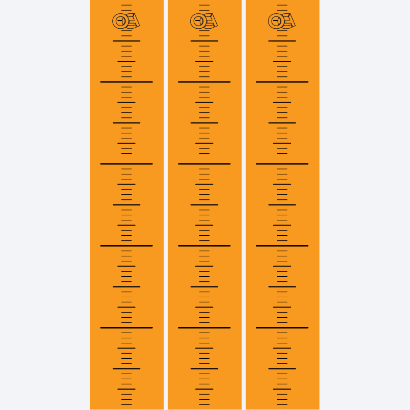 Fluorescent Ruler Arrow Wraps