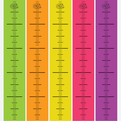 Fluorescent Ruler Arrow Wraps